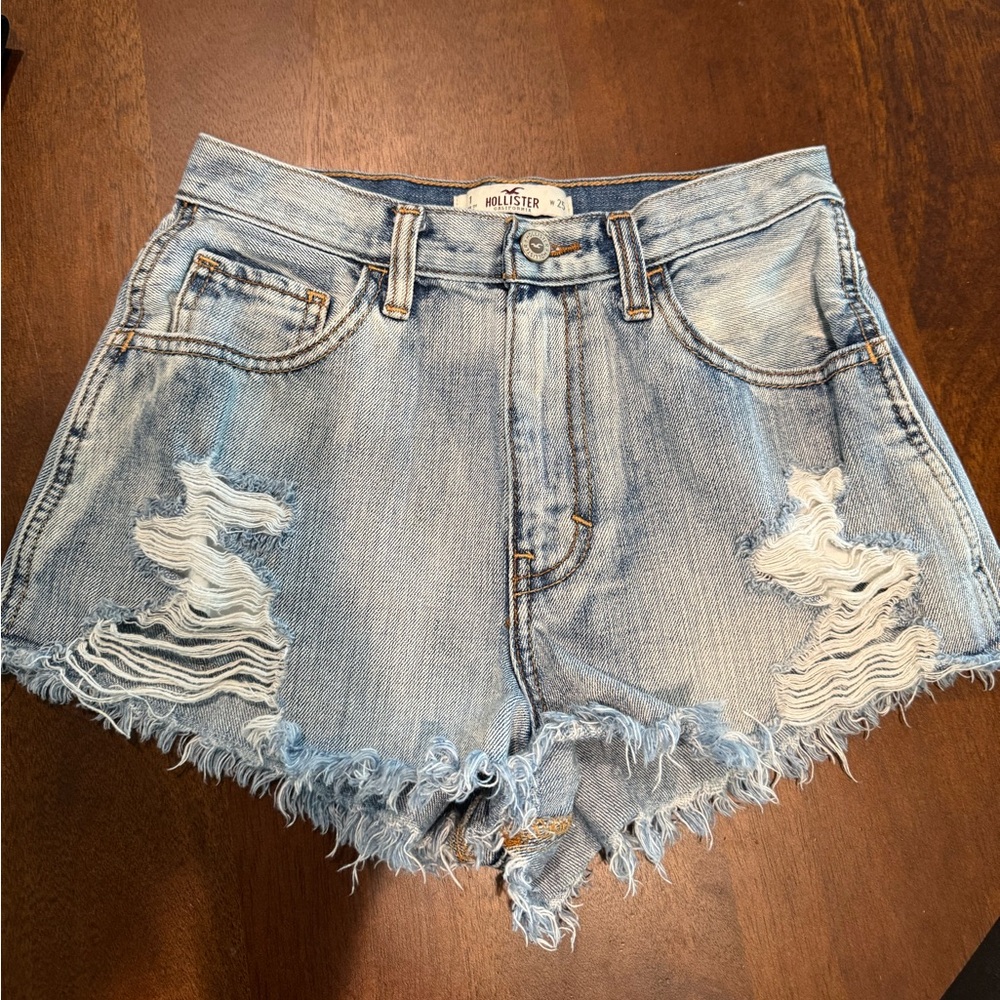 Hollister Distressed Cut Off Denim Jean Shorts